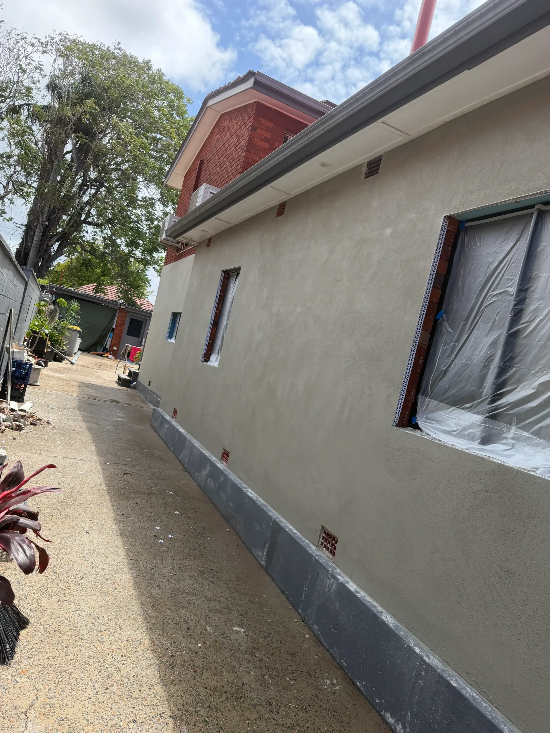Texture coating Sydney projects exterior wall finish