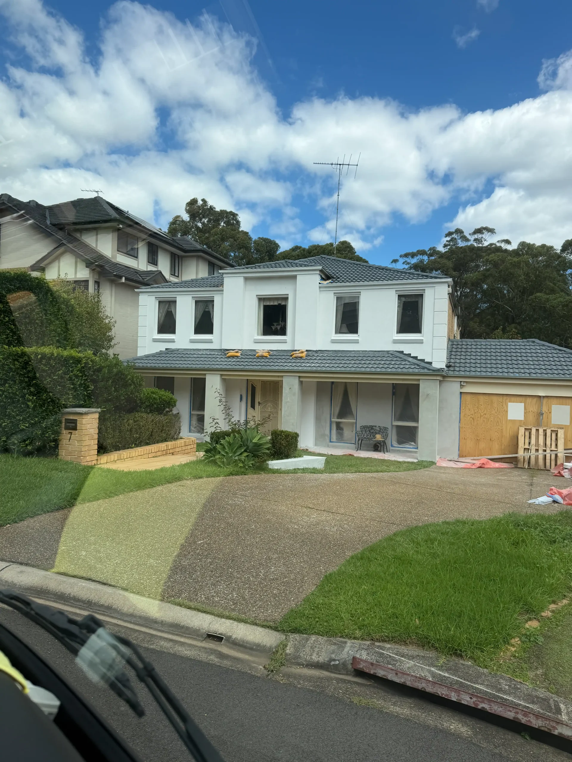 Completed acrylic rendering projects Sydney residential home exterior